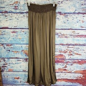 Elegant Brown Maxi Skirt